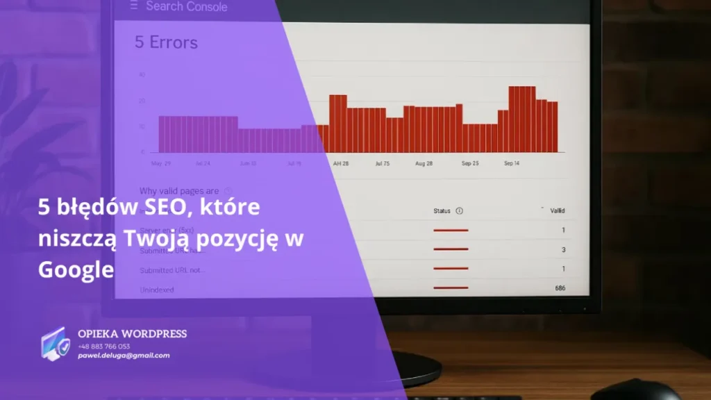 Lista błędów SEO w narzędziu analitycznym Google