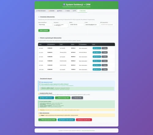 System Ewidencji Sprzedaży + CRM dla Działalności Nierejestrowanej 2025